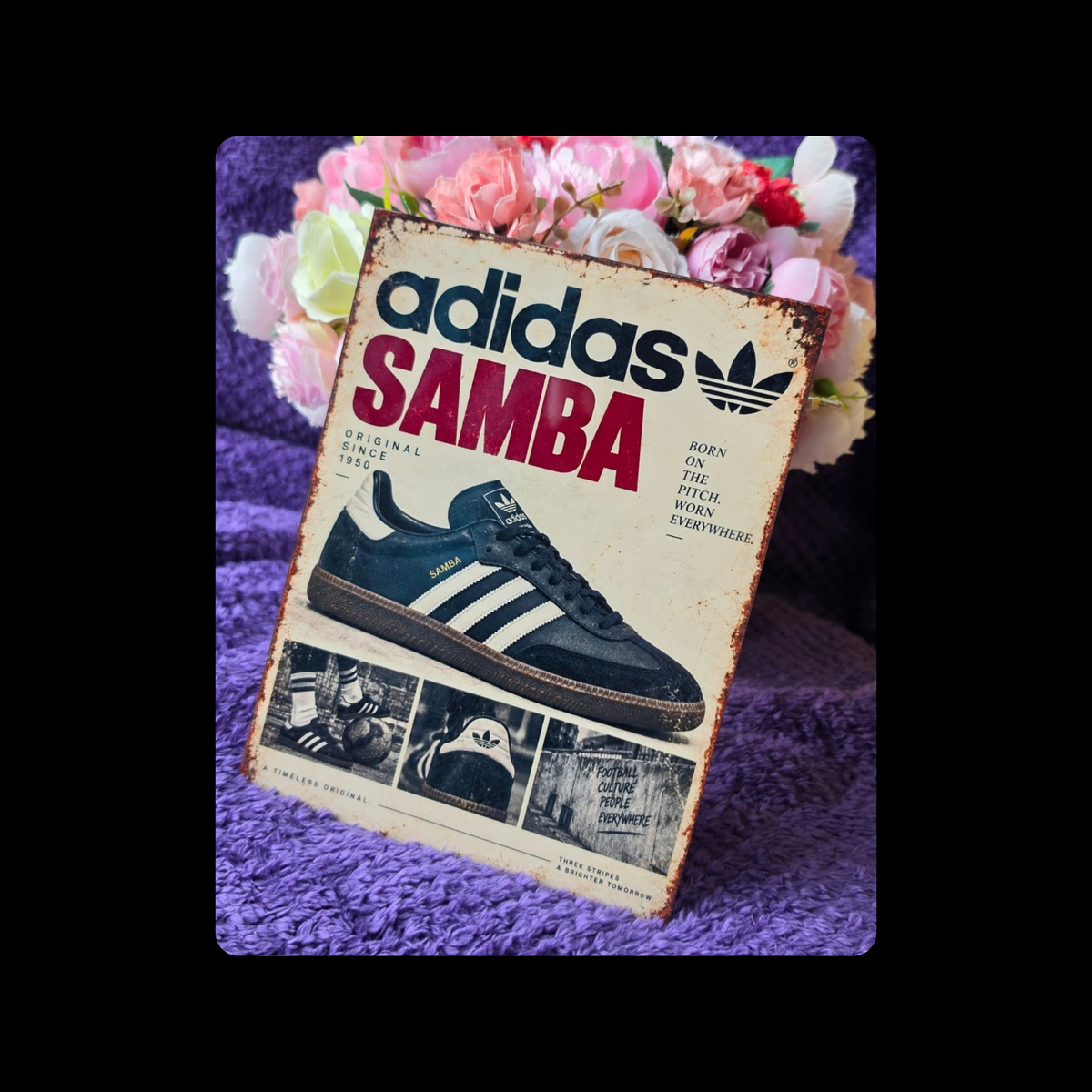 Adidas Samba Metal Bar Sign 15cm x 20cm