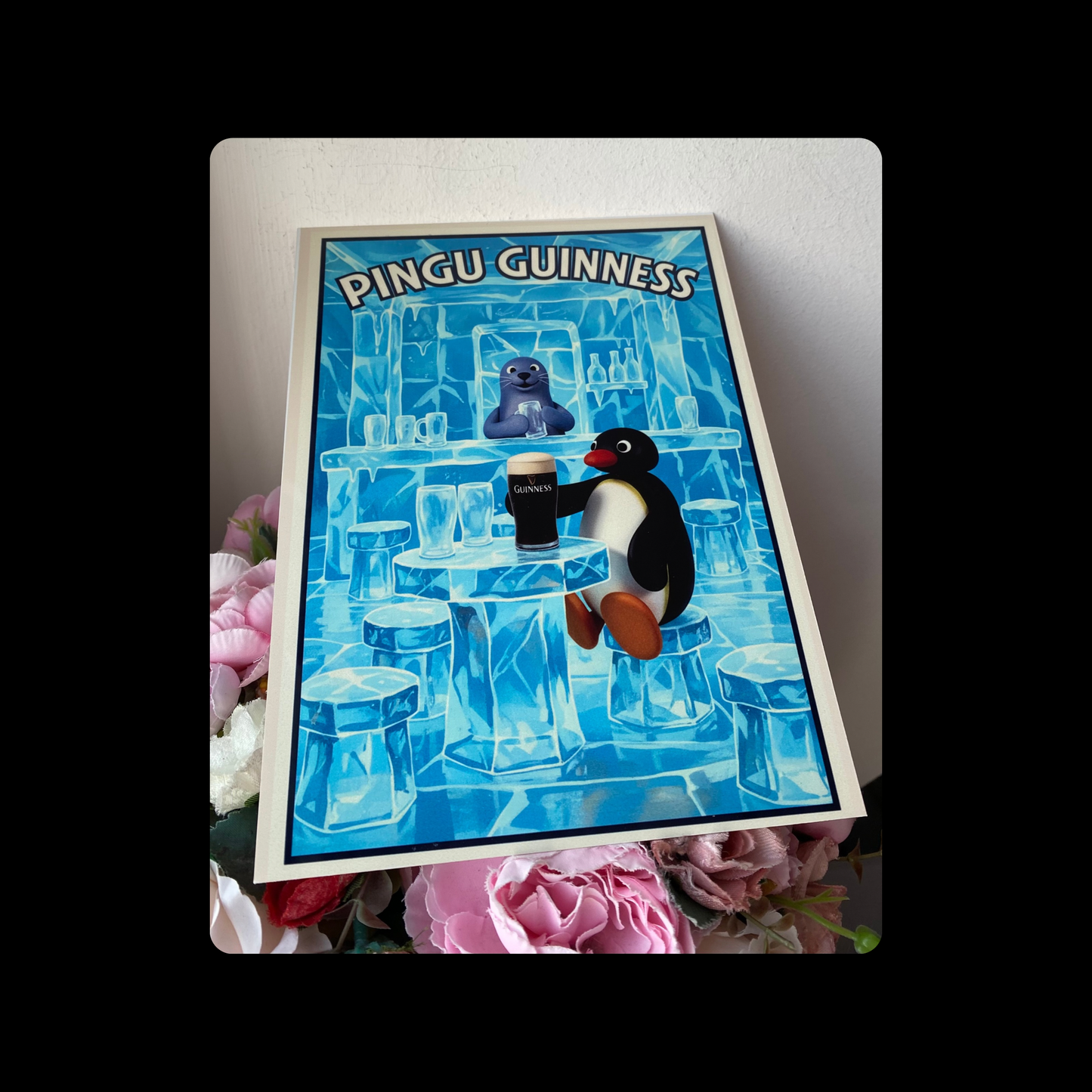 Pingu Guinness Metal Bar Sign 15cm x 20cm