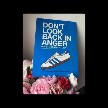Adidas Oasis Don’t Look Back In Anger Metal Bar Sign 15cm x 20cm