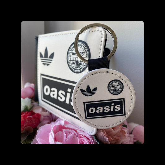 Adidas Oasis 25 Collaboration Cream & Black PU Material Wallet & Keyring