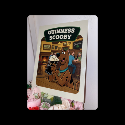 Scooby Doo Guinness Metal Bar Sign 15cm x 20cm