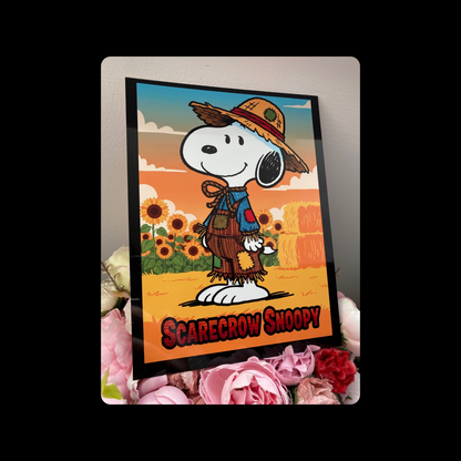 Snoopy Scarecrow Metal Bar Sign 15cm x 20cm