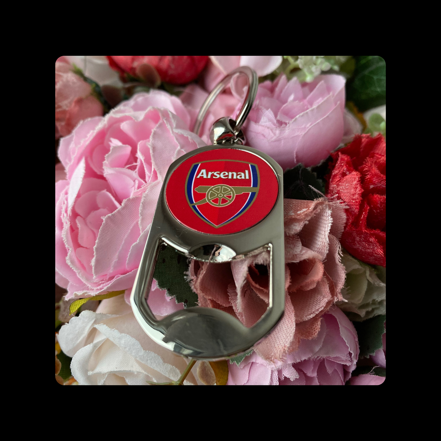 Arsenal Badge Metal Keyring Bottle Opener 5cm x 2.7cm