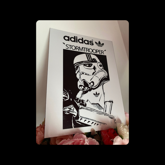 Adidas Stormtrooper Metal Bar Sign 15cm x 20cm