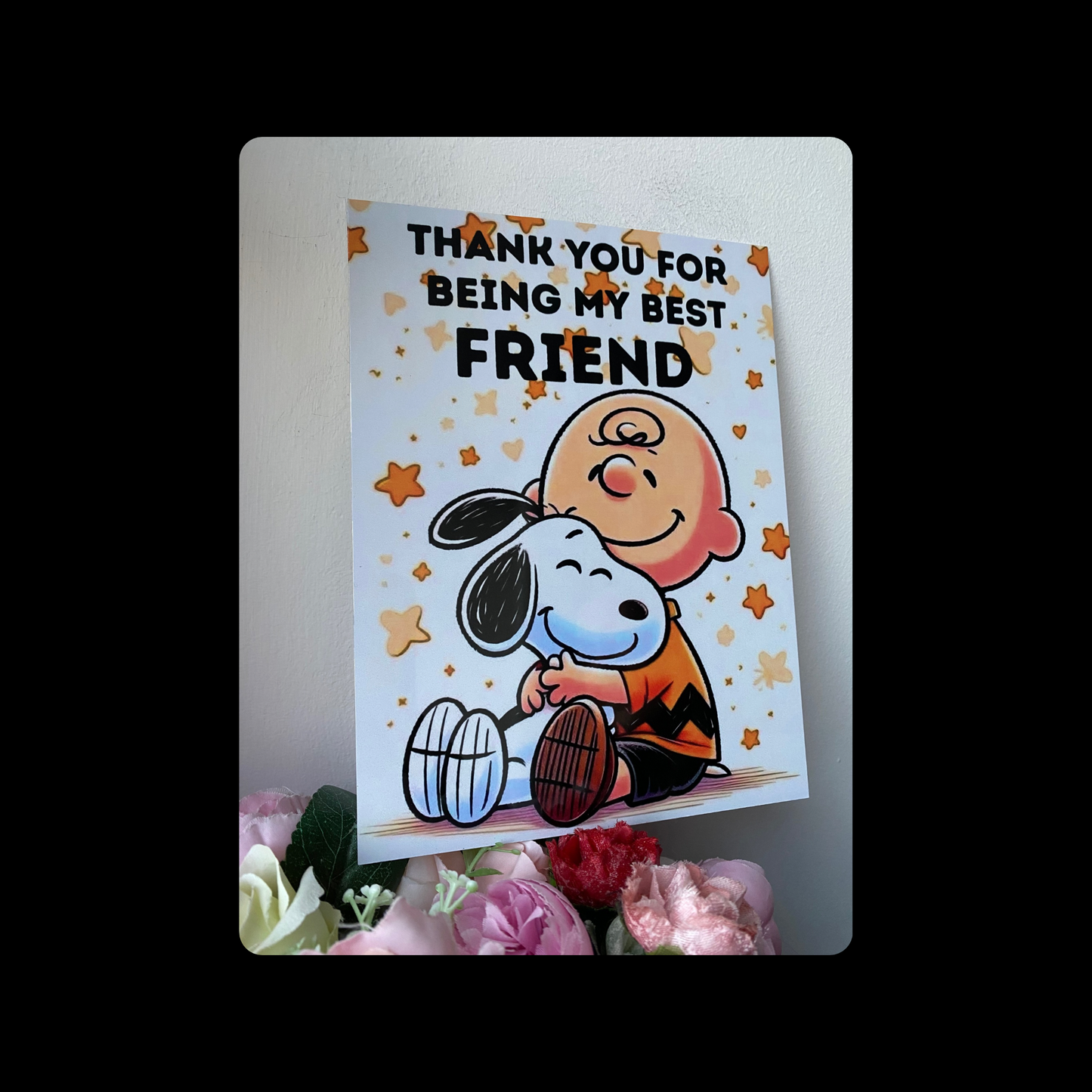 Snoopy Best Friend Metal Bar Sign 15cm x 20cm