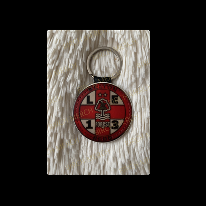 Nottingham Forest Melton Reds Retro Pin Badge Round Keyring 5cm