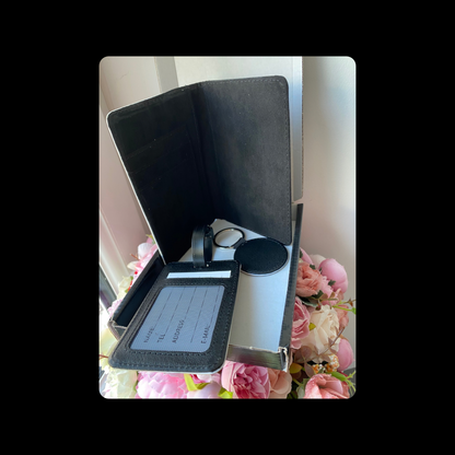 Jack Daniel’s Whiskey Barrel PU Material Passport Holder, Luggage Tag & Keyring