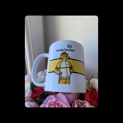 Sergio Tacchini Yellow & White Top Cat Casual 11oz (330ml) Ceramic Mug