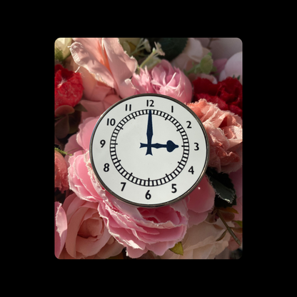 Clock End Clock Metal Magnet 6cm