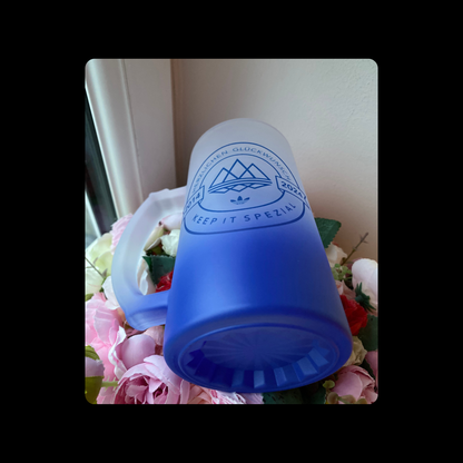 Adidas Keep It Spezial Blue Two Tone 16oz (474ml) Frosted Stein Mug