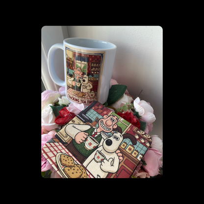 Wallace & Gromit Tea 11oz (330ml) Ceramic Mug & Coaster