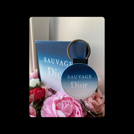 Dior Sauvage PU Material Wallet & Keyring