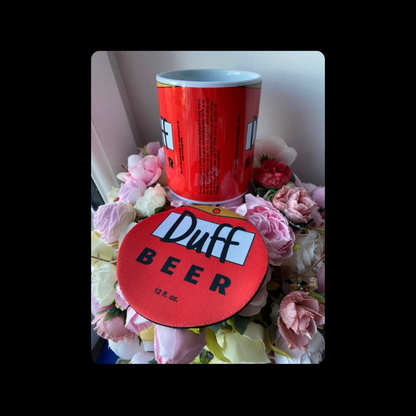 The Simpsons Duff Beer 11oz (330ml) Ceramic Mug & Coaster
