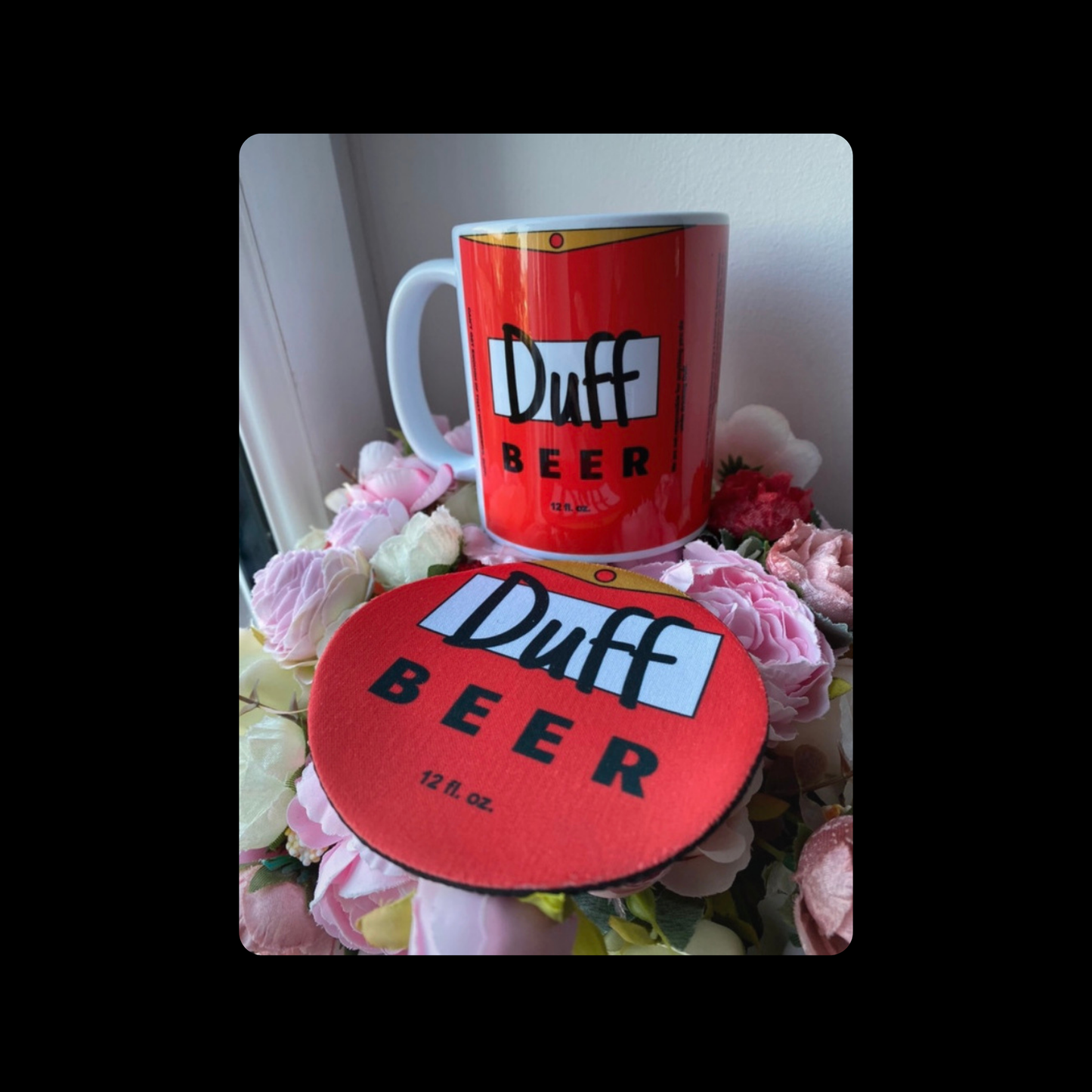 The Simpsons Duff Beer 11oz (330ml) Ceramic Mug & Coaster