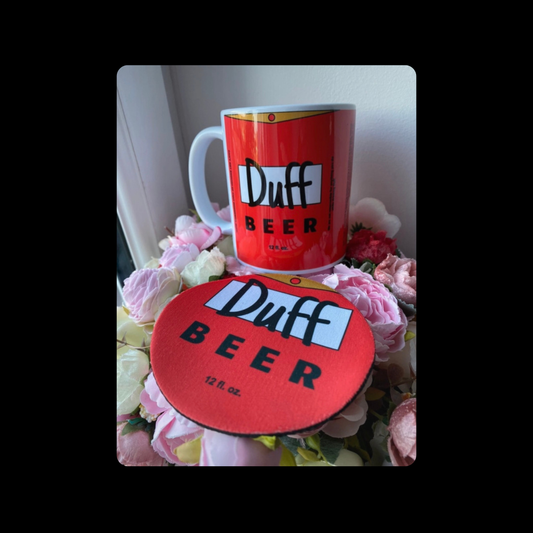 The Simpsons Duff Beer 11oz (330ml) Ceramic Mug & Coaster