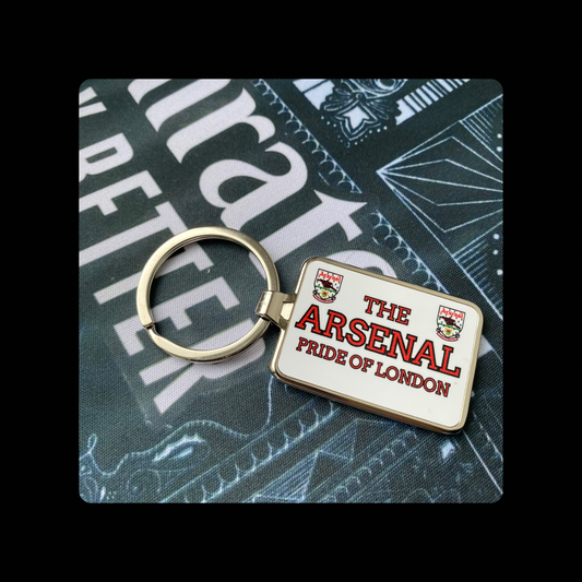 Arsenal The Pride Of London 1990-1993 Badge Rectangular Metal Keyring