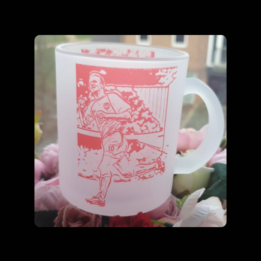 Arsenal Dennis Bergkamp 11oz (330ml) Clear Frosted Mug