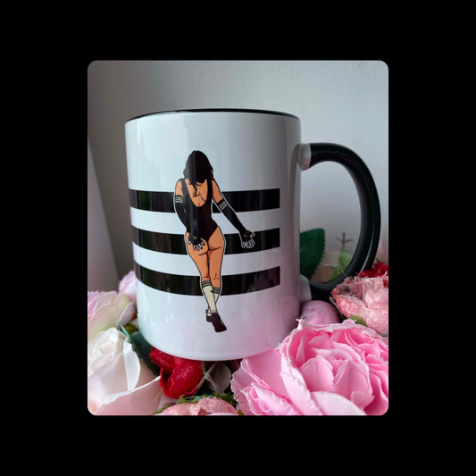 Adidas Pin Up Girl White & Black 11oz (330ml) Ceramic Mug