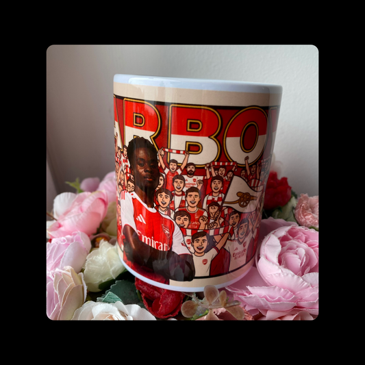 Arsenal Saka Starboy Retro Vintage Style 11oz (330ml) Ceramic Mug