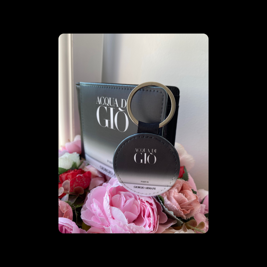 Giorgio Armani Acqua Di Gio Parfum PU Material Wallet & Keyring