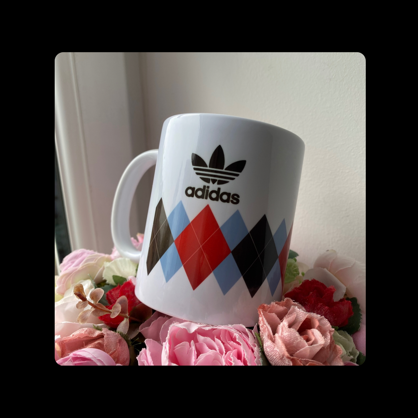 Adidas Originals Argyle Golf 80’s Football Casual Style White 11oz (330ml) Mug