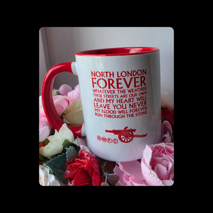 Arsenal AWFC 1978-1979 Badge North London Forever Lyrics 11oz (330ml) Ceramic Mug (Copy)