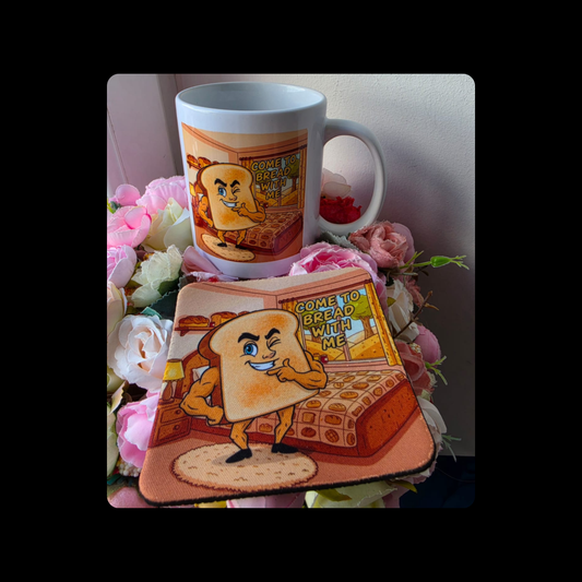 Bread Adult Humour 11oz (330ml) Ceramic Mug & Coaster