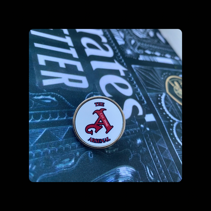 Arsenal The Arsenal Est. 1886 Gothic A Round Pin Badge 20mm