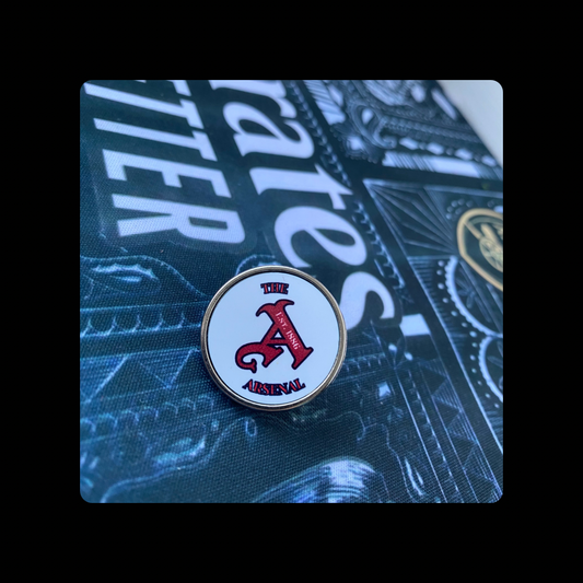 Arsenal The Arsenal Est. 1886 Gothic A Round Pin Badge 20mm