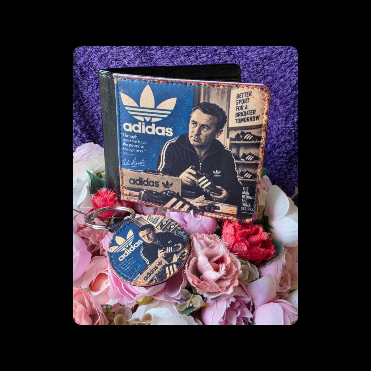 Adidas Adi Dassler PU Material Wallet & Keyring