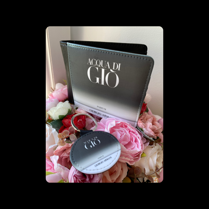 Giorgio Armani Acqua Di Gio Parfum PU Material Wallet & Keyring