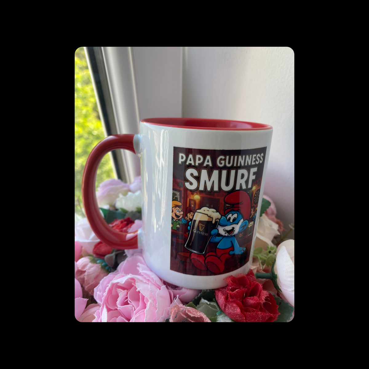 Papa Smurf Guinness 11oz (330ml) Ceramic Mug