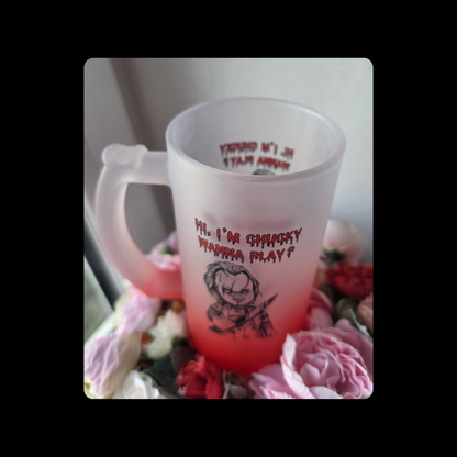 Child’s Play Chucky Horror 16oz (474ml) Red & White Frosted Stein