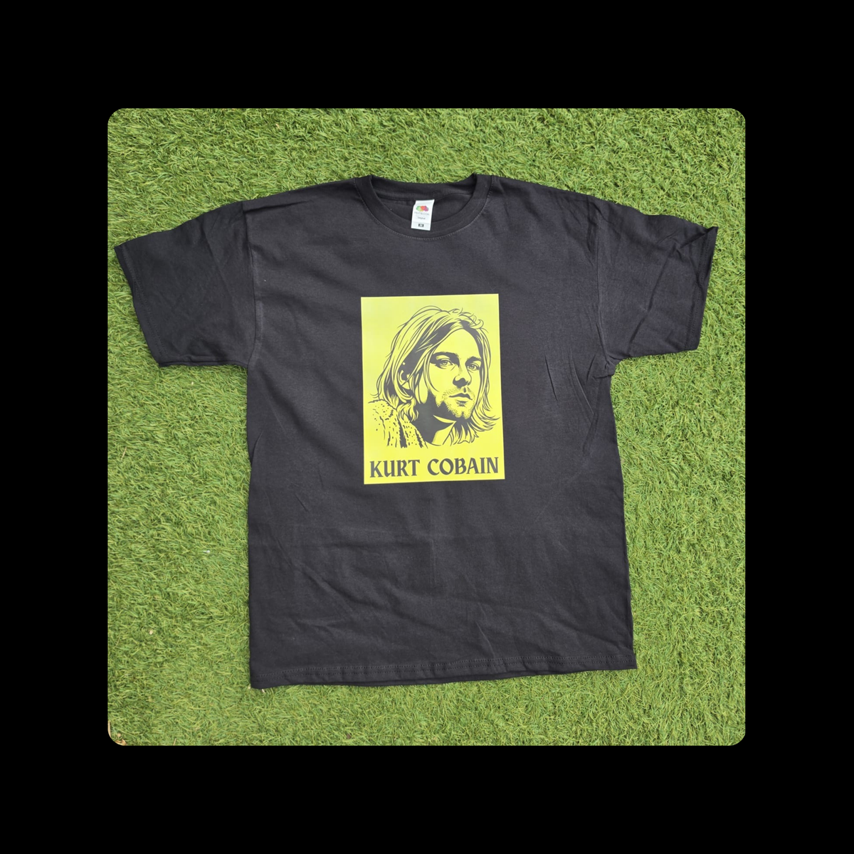 Nirvana Kurt Cobain Short Sleeved 100% Cotton Black T-Shirt