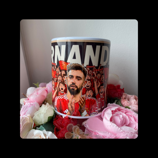 Manchester United Fernandes Retro Vintage Style 11oz (330ml) Ceramic Mug
