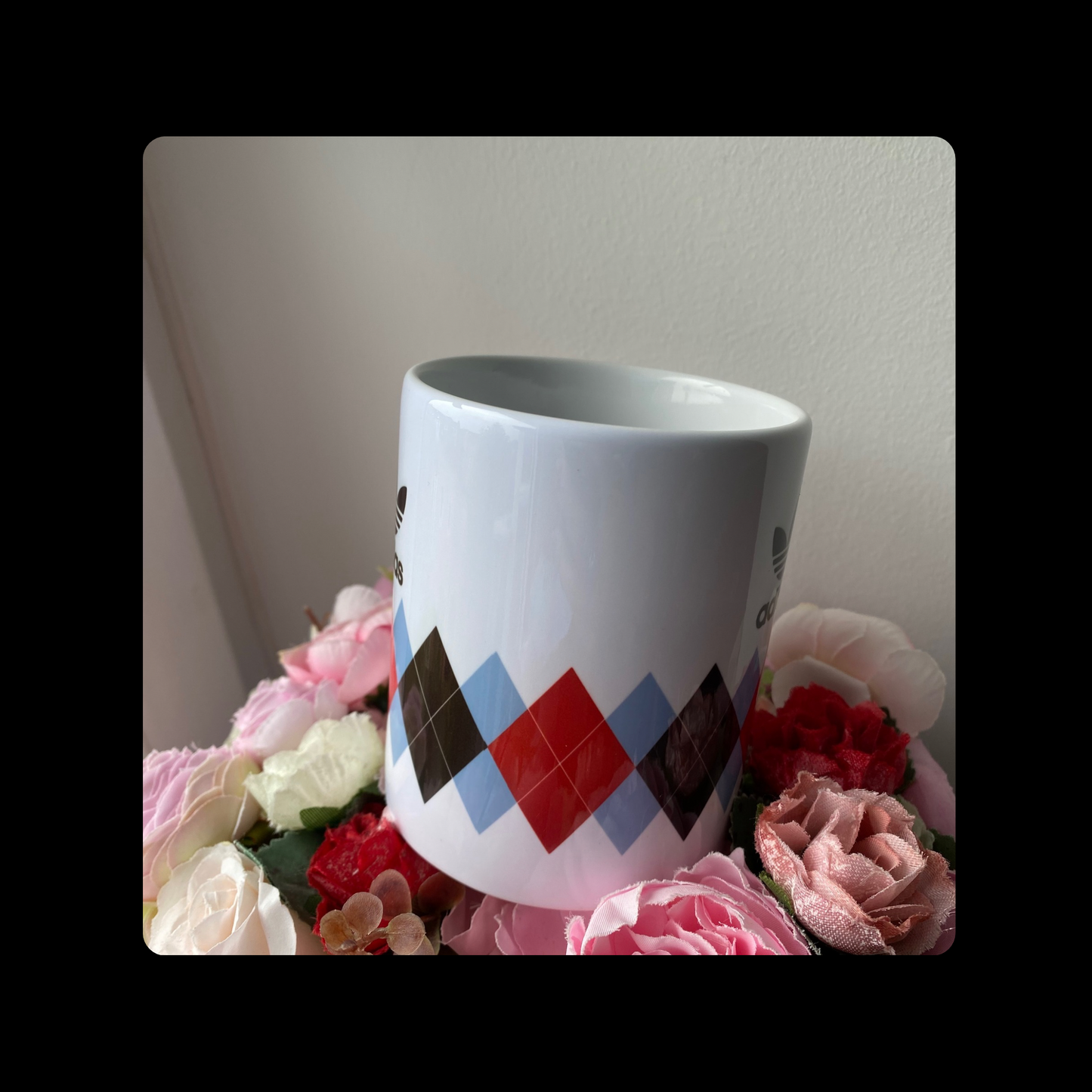 Adidas Originals Argyle Golf 80’s Football Casual Style White 11oz (330ml) Mug