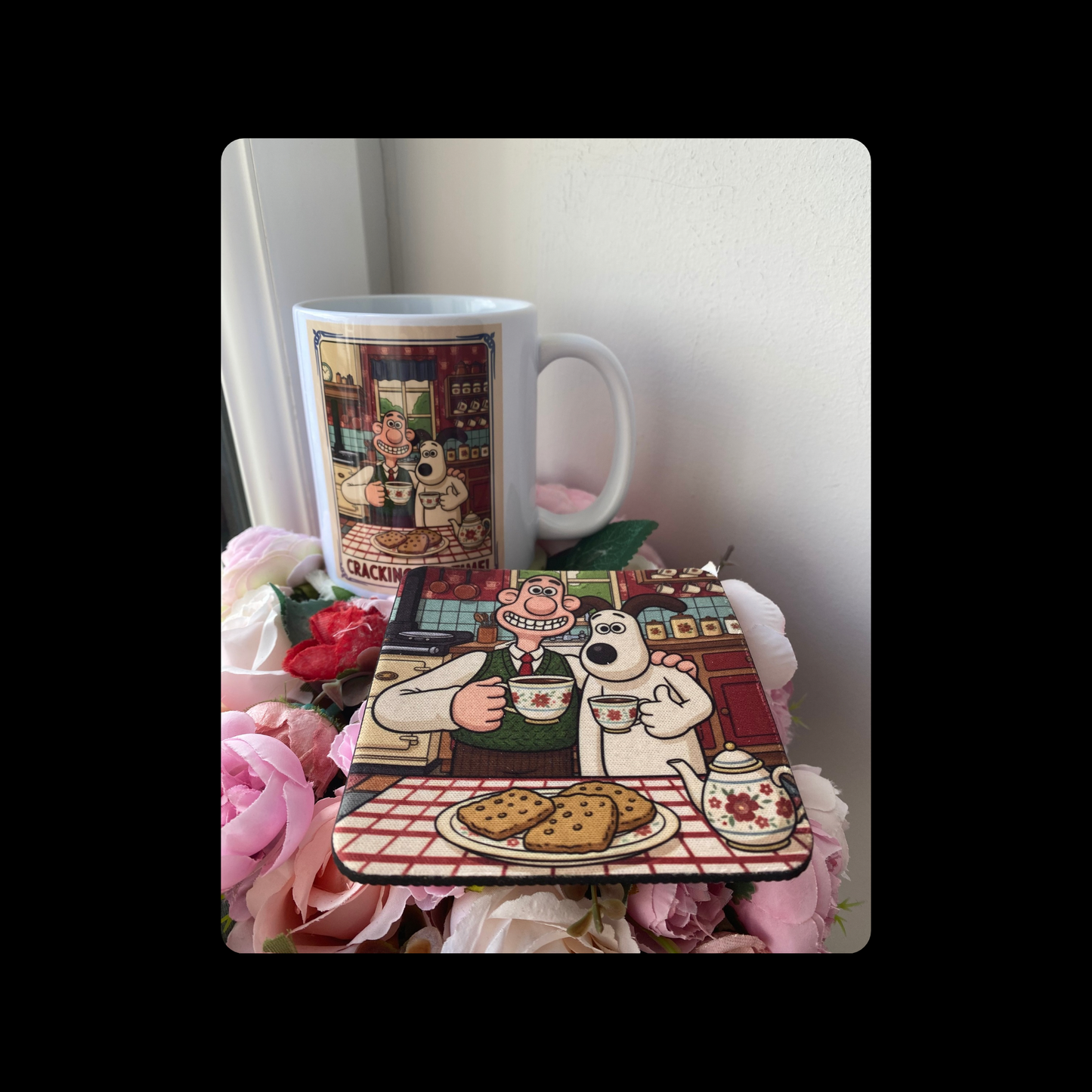 Wallace & Gromit Tea 11oz (330ml) Ceramic Mug & Coaster
