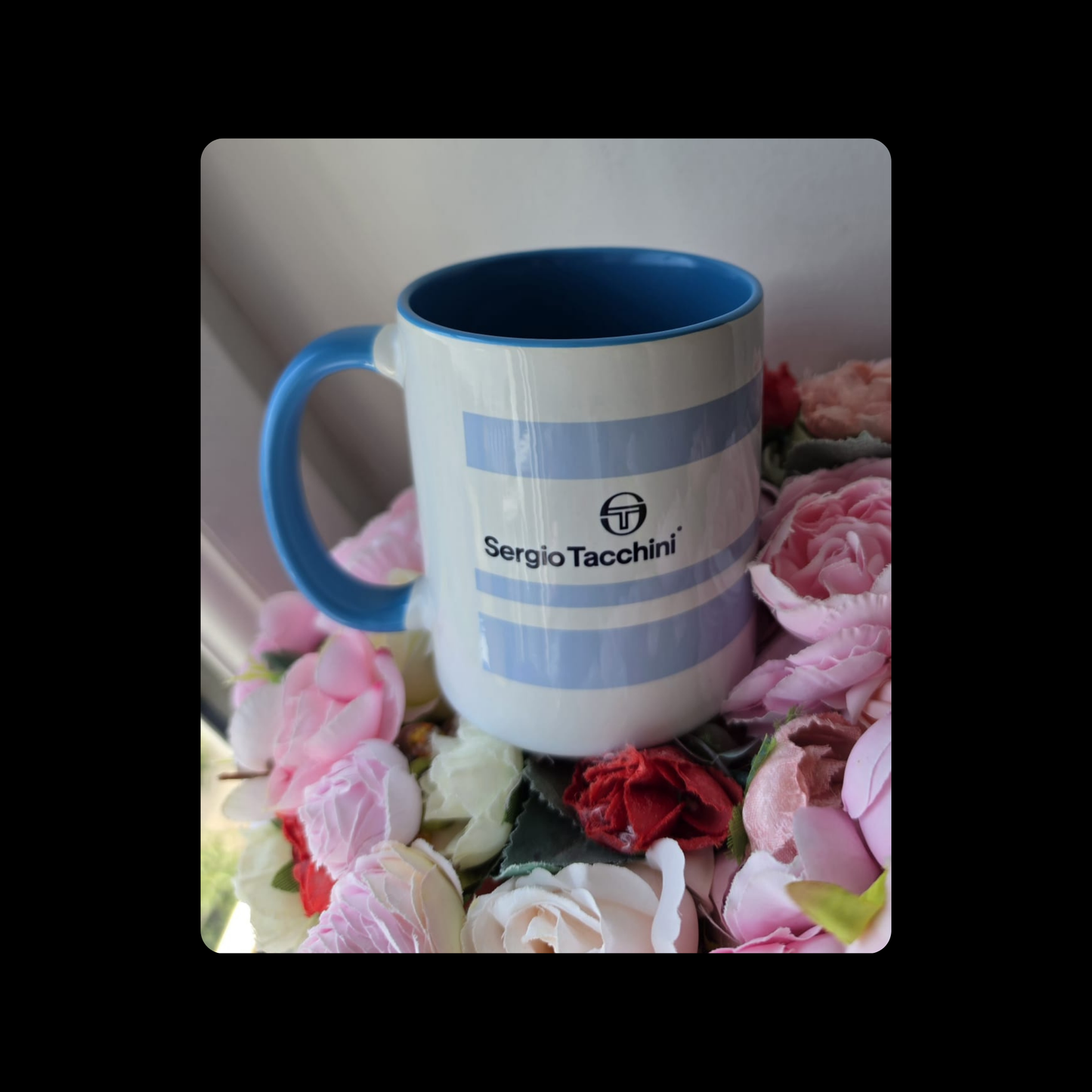 Sergio Tacchini Blue & White 11oz (330ml) Ceramic Mug