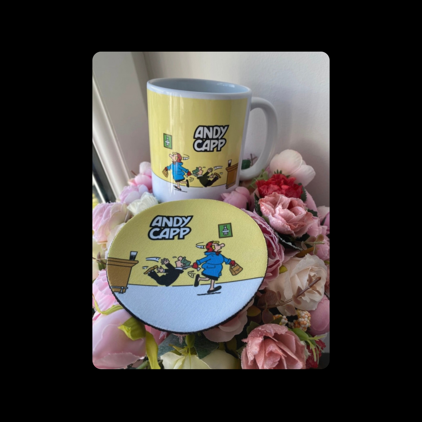 Andy Capp Cartoon 11oz (330ml) Ceramic Mug & Coaster