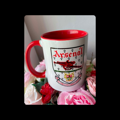 Arsenal 1990-1993 Badge Red & White 11oz (330ml) Ceramic Mug