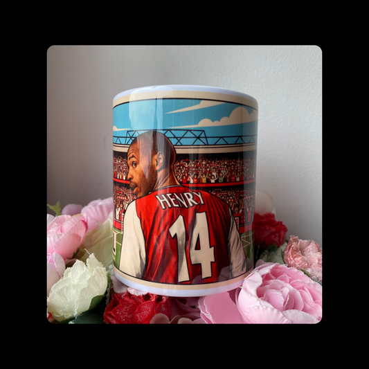Arsenal Henry King Of Highbury Retro Vintage Style 11oz (330ml) Ceramic Mug