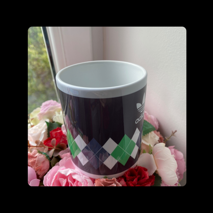 Adidas Originals Argyle Golf 80’s Football Casual Style Navy 11oz (330ml) Mug