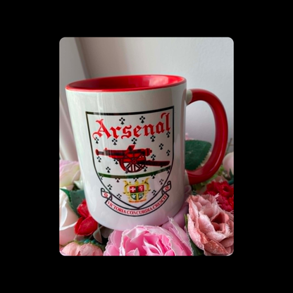 Arsenal 1990-1993 Badge Red & White 11oz (330ml) Ceramic Mug