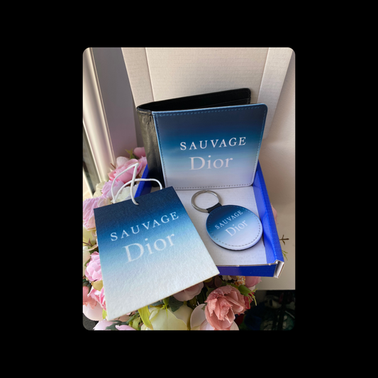 Dior Sauvage PU Material Wallet Gift Set