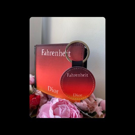 Dior Fahrenheit PU Material Wallet & Keyring