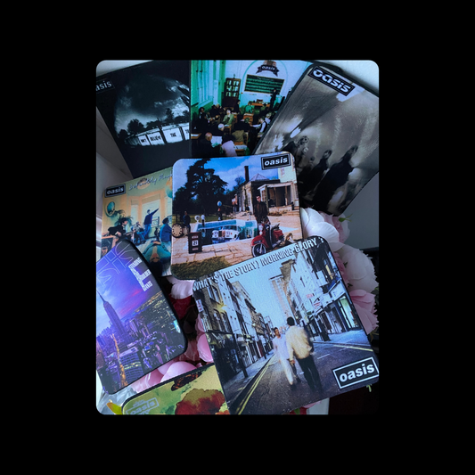 Oasis Album Covers Rubber Backed 10cm Coasters Set of 8