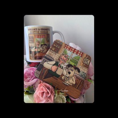 Wallace & Gromit Coffee 11oz (330ml) Ceramic Mug & Coaster
