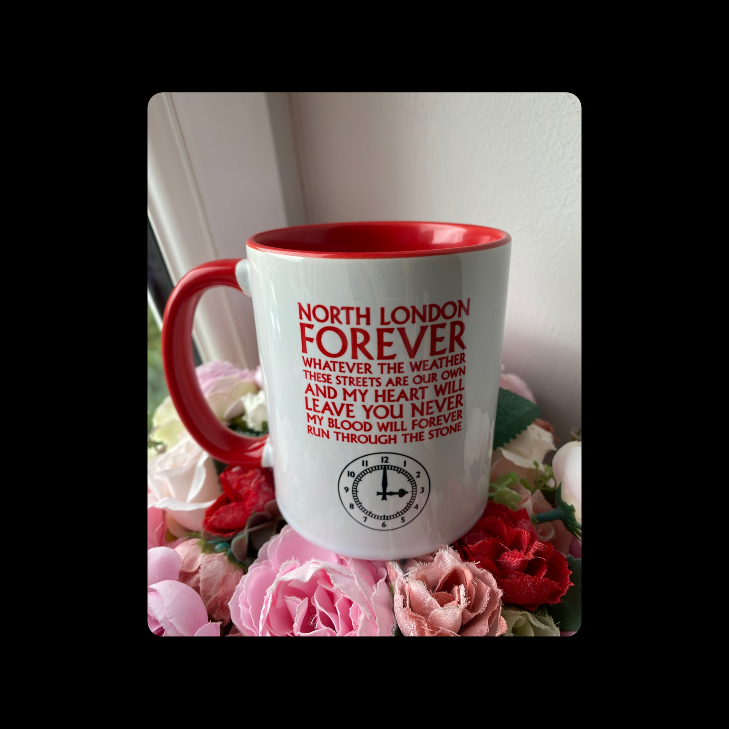 Arsenal North London Forever Lyrics Clock End 11oz (330ml) Ceramic Mug