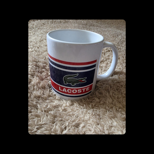 Lacoste White, Navy & Red 11oz (330ml) Ceramic Mug