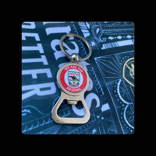 Arsenal 1990-1993 Badge We Are The Arsenal Metal Keyring Bottle Opener